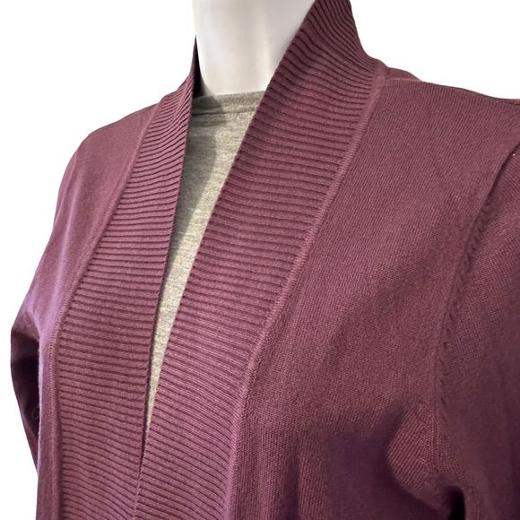 Now & Foreve Purple Long Cardigan Sweater Size M/L - Picture 2 of 7